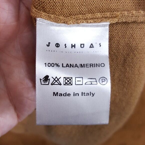 JOSHUA SANDERS Sweater Mens Large Tan PIXEL Crew Smiley Face 100% Wool $351 - Picture 6 of 9